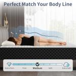 Double Mattress, 12 Inch Hybrid Mattress Full Size with Breathable Foam and Individually Pocket Spring, Memory Foam Mattresses for Back Pain Relief, Medium Firm Mattresses in a Box, 75x54x12inch