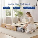 NapNest Queen Mattress 10 Inch, Hybrid Mattresses Queen Size in a Box, Medium Firm Feel Memory Foam and Individual Pocket Springs Fiberglass Free Bed Matress Breathable, CertiPUR-US