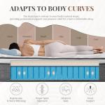 Queen Mattress, 12 Inch Queen Size Hybrid Mattresses in a Box, Medium Feel Foam and Individual Pocket Springs, Fiberglass Free Bed Mattress, Extra Edge Support, Pressure Relief, CertiPUR-US