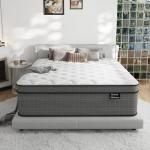 Ruoysun Queen Mattress, 14 Inch Firm Hybrid Queen Size Mattress in a Box, Strong Edge Support, Motion Isolation, with 7-Zones Pocket Springs, Fiberglass-Free, Pressure Relief, CertiPUR-US