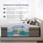 Ruoysun Queen Mattress, 14 Inch Firm Hybrid Queen Size Mattress in a Box, Strong Edge Support, Motion Isolation, with 7-Zones Pocket Springs, Fiberglass-Free, Pressure Relief, CertiPUR-US