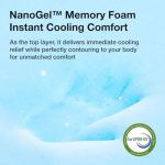 Novilla 12 Inch Queen Mattress in a Box, Gel Memory Foam Queen Size Bed Mattress for Cooling Night Sleep, Comfort Sleep & Pressure Relief, CertiPUR-US Certified,White