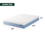 Zinus 12 Inch Queen Cooling Essential Memory Foam Mattress [NewVersion], Fiberglass Free, Medium Feel, Breathable Cooling Layers, Certified Safe Materials