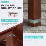 Rectangular Extendable Dining Table, Solid Wood Expandable Kitchen Table with Hidden Leaf, Adjustable 54.3" to 84.5", Space Saving Dining Table for 4-8 People, Modern Dining Room Table(Bright Brown)