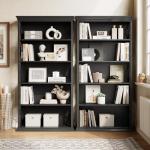 Little Tree 6-Tier Bookcase, 71 Inches Industrial Bookshelves, Floor Standing Display Storage Shelves Tall Bookcase for Home Office, Living Room, Bed Room