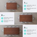 Rectangular Extendable Dining Table, Solid Wood Expandable Kitchen Table with Hidden Leaf, Adjustable 54.3" to 84.5", Space Saving Dining Table for 4-8 People, Modern Dining Room Table(Bright Brown)