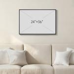 Framed Forest Landscape Wall Art, Horizontal Nature Sunset Canvas Artwork for Walls, Wilderness Scenery Photography Picture, Green Peaceful Print for Living Room Bedroom Office Wall Decor, 24x36 Inch