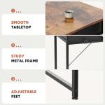 DUMOS 32" Home Office Computer Desk with Drawers, Small Gaming Writing Study Table with Storage Side Bag, Headphone Hook and Adjustable Feet for Bedroom Rustic Brown