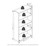 Furinno Jaya Book Shelf, 4-Tier Book Shelf, Bookcase with Open Shelving, Standing Bookshelf, 9.5 x 23.6 x 41.9, for Organization and Storage, for Home Office, Living Room, Espresso