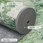 Joydeco Area Rugs 5x7 Washable, Light Green Modern Abstract Non-Slip Soft Low-Pile Carpet for Living Room, Bedroom & Dining Room