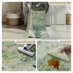 Joydeco Area Rugs 5x7 Washable, Light Green Modern Abstract Non-Slip Soft Low-Pile Carpet for Living Room, Bedroom & Dining Room