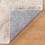 U'Artlines 5x7ft Washable Area Rug for Living Room, Neutral Beige Modern High-Low Pile Rug for Bedroom, Non Slip Soft Cozy Fluffy Large Floor Carpet for Dining Area, Kids Nursery Room