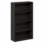 Furinno Jaya Book Shelf, 4-Tier Book Shelf, Bookcase with Open Shelving, Standing Bookshelf, 9.5 x 23.6 x 41.9, for Organization and Storage, for Home Office, Living Room, Espresso