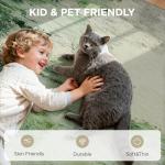 Joydeco Area Rugs 5x7 Washable, Light Green Modern Abstract Non-Slip Soft Low-Pile Carpet for Living Room, Bedroom & Dining Room