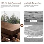 DONGMUWUJEE Solid Wood Extendable Dining Table for 4-8, 47.2” to 70.8” Expandable Table, Easy Assembly Extendable Dining Room Table, 3-in-1 Design, Ideal for Dining Room, Kitchen, Living Room (Walnut)