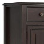 SIMPLIHOME Connaught Buffet - 67 inch Wide Solid Wood 4 Door Sideboard Cabinet in Dark Chestnut Brown, Traditional Dining Room Storage for Kitchen or Living Room with 2 Drawers and Adjustable Shelves