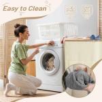 Manyday Round Stuffed Pouf Ottoman,Corduroy Foot Rest with Rebound Foam Filled, Furry and Fluffy Foot Stool Ottoman, Floor Poufs for Living Room (Gray, 26" D x 26" W x 18" H)