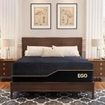 EGOHOME 14 inch Firm Full Mattress, Memory Foam Mattres with Cooling Cover, Bed in a Box, CertiPUR-US Certified, Breathable and Supportive, Made in USA, 54x75x14 Black