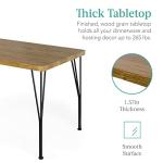 Best Choice Products 5-Piece Metal and Wood Indoor Modern Rectangular Dining Table Furniture Set for Kitchen, Dining Room, Dinette, Breakfast Nook w/ 4 Chairs - Brown