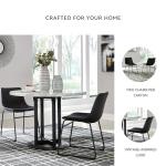 Signature Design by Ashley Centiar Mid Century Dining Room Bucket Chair, 2 Count, Black