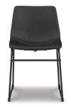 Signature Design by Ashley Centiar Mid Century Dining Room Bucket Chair, 2 Count, Black
