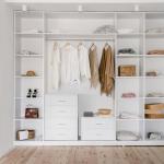 BOLUO Stackable Storage Drawers Closet Organizers and Storage Fabric White 2 Drawer Dresser for Bedroom 2 Packs Modern