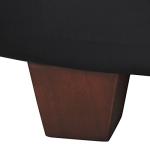 Homepop Home Decor | Upholstered Faux Leather Large Tufted Round Storage Ottoman | Button Top Ottoman with Storage for Living Room & Bedroom | Decorative Home Furniture, Black