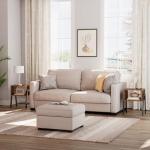 HOOBRO Small Nightstands Set of 2, Stackable End Tables, Side Tables, Bedside Tables with Open Storage Shelf, for Small Spaces, Bedroom, Living Room, Rustic Brown BF38BZP201