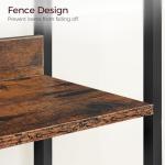 MAHANCRIS Bookshelf, 5-Tier Bookcase, Standing Book Shelf for Small Space, Storage Shelf Organizer, for Living Room, Bedroom, Study, Balcony, Rustic Brown and Black BKHR5501