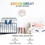 Oyster&Pop Kids Learning Wall Clock - Silent Non-Ticking Analog 10 Inch Teaching Clock for Classrooms & Bedrooms - Makes Telling Time Easy for Kids