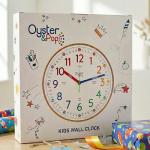 Oyster&Pop Kids Learning Wall Clock - Silent Non-Ticking Analog 10 Inch Teaching Clock for Classrooms & Bedrooms - Makes Telling Time Easy for Kids