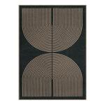 Lahome Modern Rainbow Easy Jute Carpet, Washable 5x7 Area Rugs for Living Room Patio Black Farmhouse Indoor Outdoor Rugs, Contemporary Natural Non Slip Floor Carpet for Office RV Backyard