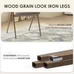 COLAMY Dining Chairs Set of 4, Mid Century Modern Dining Room Kitchen Dinner Chairs with Iron Legs, Open Back and Padded Seat, for Living Room/Bedroom/Restaurant/Cafe, Taupe