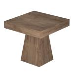 MILEFA Square Dining Table, 31.5-inch Dinner Table for 2-4 People, ​Kitchen Table with Load-Bearing Trapezoidal Base, for Home, Dining Room, Small Space, Brown