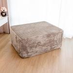 37.4" Rectangle Ottoman Foot Rest for Couch - Corduroy Upholstered Compressed Memory Foam, Cloud Ottoman for Modular Sectional, No Assembly Required, DIY Combination, Camel