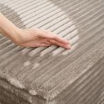 37.4" Rectangle Ottoman Foot Rest for Couch - Corduroy Upholstered Compressed Memory Foam, Cloud Ottoman for Modular Sectional, No Assembly Required, DIY Combination, Camel