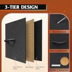 WLIVE 47''W Dresser for Bedroom, Black Dresser TV Stand for 45, 50, 55 inch TV, Wide Chest of Drawers with 9 Drawer, Large Entertainment Center, Fabric Dressers with Wood Top for Closet, Living Room