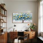 imjiayu Tree of Life Wall Art, Large Framed Wall Art, Floral Wall Decor, Nature Flower Tree Prints, Modern Abstract Art Picture, Nordic Paintings for Living Room Bedroom Kitchen Home Office 20"x40"