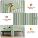 GarveeHome Fluted Dresser for Bedroom, 47.2 Inch Wide 6-Drawer Wood Dresser, Modern Chest of Drawers, Storage Organizer Cabinet for Living Room, Hallway, Entryway, Green