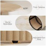 Tribesigns 47" Round Dining Table for 4, Farmhouse Kitchen Table with Metal Base, Modern Small Dinner Table for Dining Room,Kitchen (Chairs Not Included)