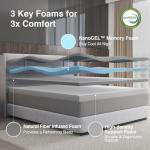 Novilla 14 inch King Size Mattress, Cooling Memory Foam Mattress King with Enhanced Airflow, Pressure Relief & Durable Support, CertiPUR-US Certified Mattresses in a Box with Breathable Fabric