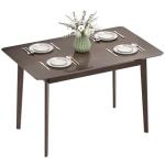 HOMCOM 47" Mid-Century Modern Dining Table for 4, Rectangular Kitchen Table with Wood Grain Finish, Tapered Legs, Wood Frame for Small Spaces, Dining Room, Apartment, Easy to Assemble, Dark Mahogany