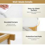 Giantex Farmhouse Coffee Table, 43" Faux Marble Center Table w/Storage & X-Shaped Frames, 2-Tier Modern Accent Cocktail Tea Table, Rectangular Wooden Living Room Tables for Small Spaces, Gold & White