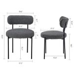 kinmars Dining Chairs Set of 4- Modern Black and White Kitchen & Dining Room Chairs - Comfortable Upholstered Dining Chair Set for 2/4/6/8 People
