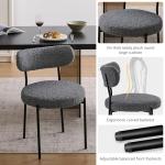 kinmars Dining Chairs Set of 4- Modern Black and White Kitchen & Dining Room Chairs - Comfortable Upholstered Dining Chair Set for 2/4/6/8 People