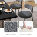 kinmars Dining Chairs Set of 4- Modern Black and White Kitchen & Dining Room Chairs - Comfortable Upholstered Dining Chair Set for 2/4/6/8 People