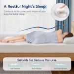 Amazon Basics Medium Firm Memory Foam Mattress, Breathable, 8 Inch, Queen, White/Grey