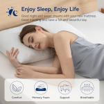 Amazon Basics Medium Firm Memory Foam Mattress, Breathable, 8 Inch, Queen, White/Grey