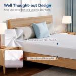 Amazon Basics Medium Firm Memory Foam Mattress, Breathable, 8 Inch, Queen, White/Grey