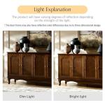 HULALA HOME Sideboard Buffet Cabinet with Storage, 58" Kitchen Farmhouse Wood Credenza Storage Cabinet with 4 Doors & 2 Shelves, Accent Console Table with Solid Wood Legs & Adjustable Shelves, Walnut